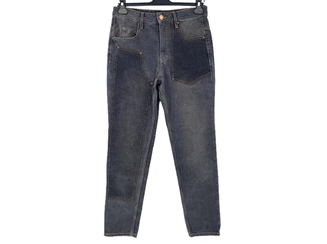 ISABEL MARANT Jeans T.fr 38 cotton Nero Cotone  ref.838583