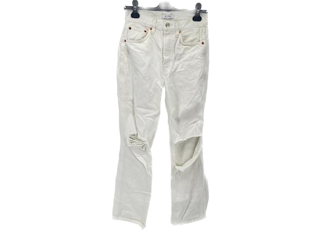 RE/DONE Jeans T.US 27 Pantalones vaqueros Blanco Juan  ref.838660