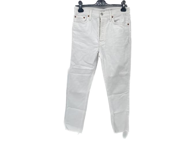 Jeans RE/DONE T.US 27 Jeans Branco John  ref.838661