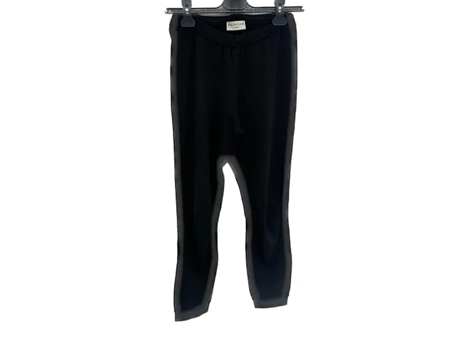 BALENCIAGA Pantalon T.fr 36 Viscose Noir  ref.838674
