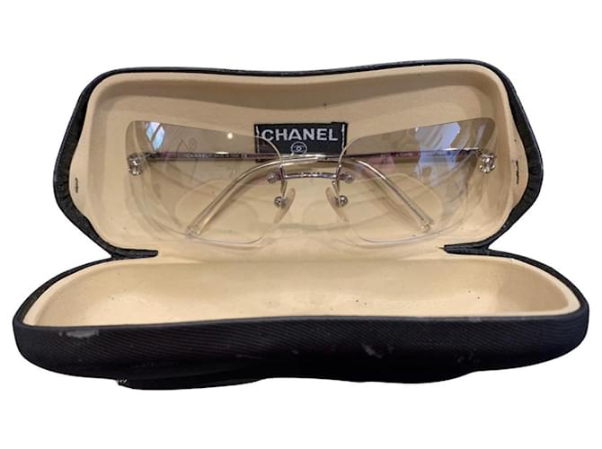 lunettes de soleil Chanel Acetate Argenté  ref.838927