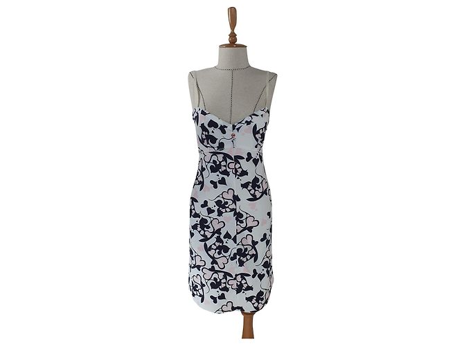 Vestido Prada de algodão com alças elásticas Multicor