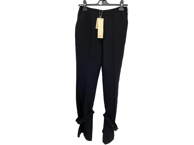 Autre Marque MATERIEL  Trousers T.International M Wool Black  ref.839056