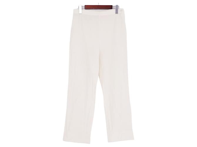 Pantalone Permanente Issey Miyake Bianco Nylon Poliuretano  ref.839409