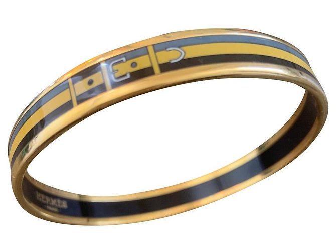 Bracelet émail Hermès Bijouterie dorée 