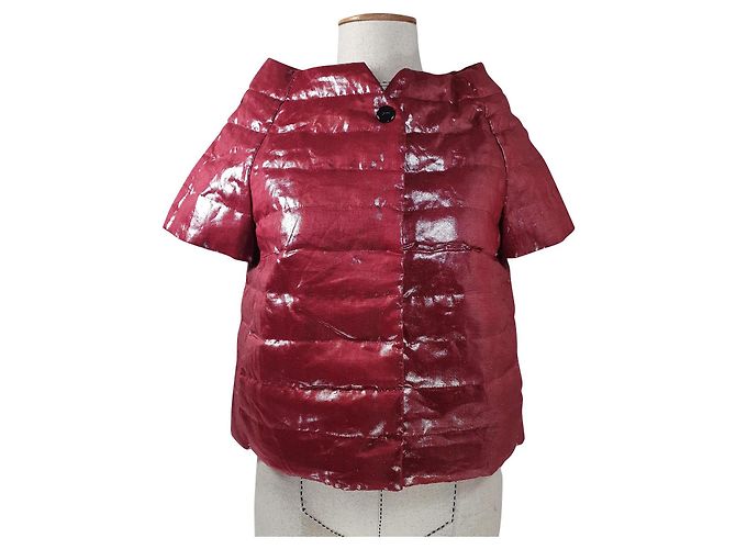 Herno Jacke in Rot aus Leinen Größe 40