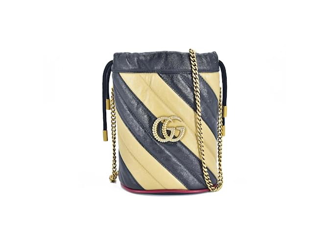 Gucci GG Marmont Torchon Bucket Bag 573817 Multiple colors Leather Pony-style calfskin  ref.840239