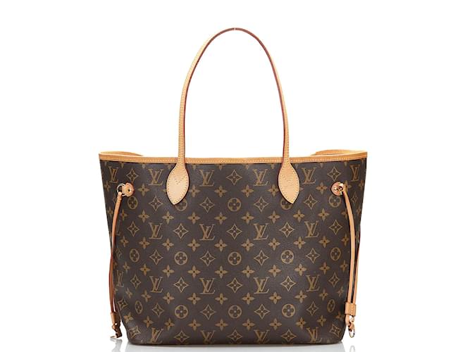 Louis Vuitton Neverfull MM Canvas-Einkaufstasche mit Monogramm M40156 In sehr gutem Zustand Braun Leinwand  ref.840269