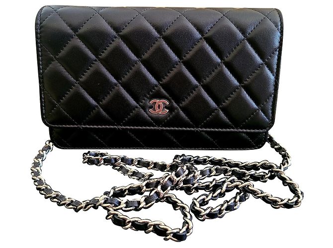 Chanel wallet on chain Black