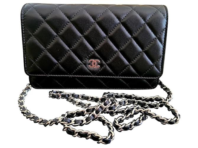 Chanel wallet on chain Black Leather ref.840536 - Joli Closet