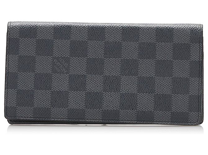 Portafoglio Louis Vuitton nero Damier Graphite Brazza