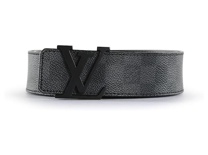 Louis Vuitton Black Damier Coated Canvas Graphite Initials Belt Cloth  ref.840662 - Joli Closet