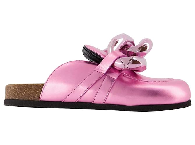 JW Anderson Chain Loafers - J.W. Anderson - Leather - Pink  ref.840728