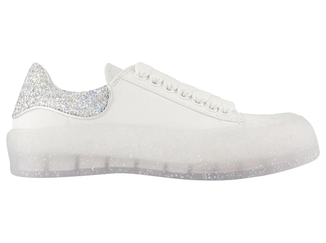 Deck Plimsoll Sneakers - Alexander McQueen - Leather - White  ref.840807