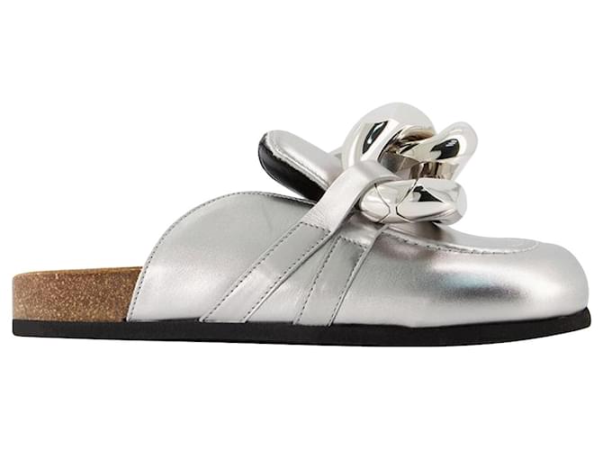 JW Anderson Chain Loafers - J.W. Anderson - Leather - Silver Metallic  ref.840859