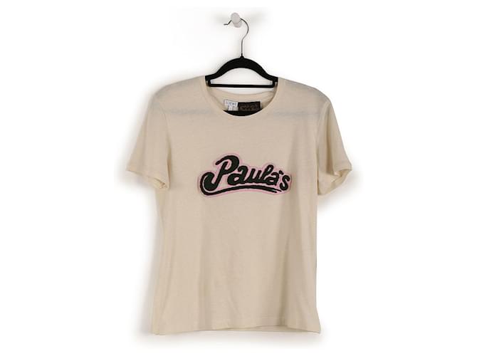 Loewe X Paula's Ibiza T-Shirt White Cream Cotton  ref.840932