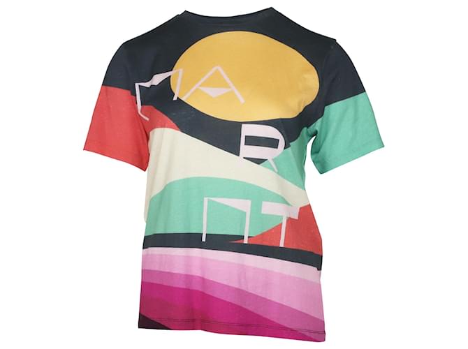 T-Shirt con Stampa Isabel Marant in Cotone Multicolore  ref.841024