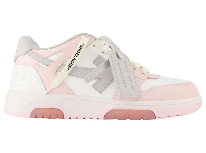 light pink off white sneakers