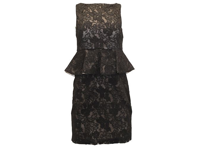 Vestido peplum de encaje Josephine de Alice + Olivia en poliéster negro