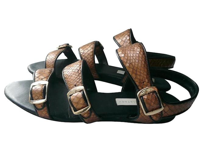 Stella Mc Cartney STELLA MC CARNEY Bronze sandals size 41 fr / CORRECT CONDITION Leatherette  ref.841108