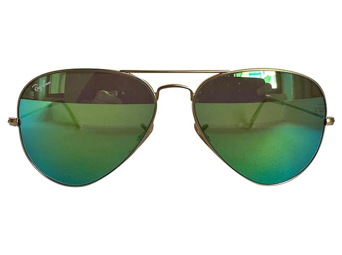 Ray-Ban Aviator Large Metal sunglasses Gold hardware  ref.841124