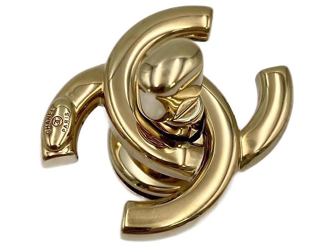 CHANEL chiusura CC turnlock dorata D'oro