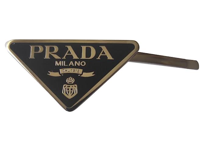 Prada Hair accessories Black Metal  ref.841192
