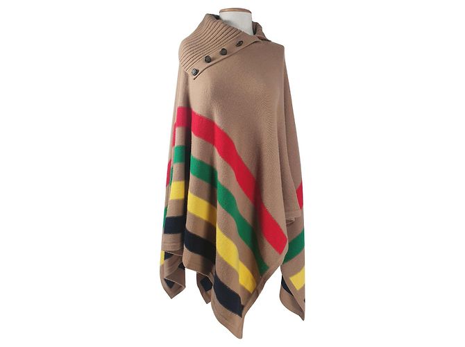 Poncho Ralph Lauren Multicor Lã Algodão Nylon