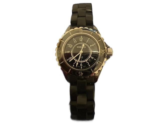 J12 Chanel Relógios finos Preto Cerâmico  ref.841864