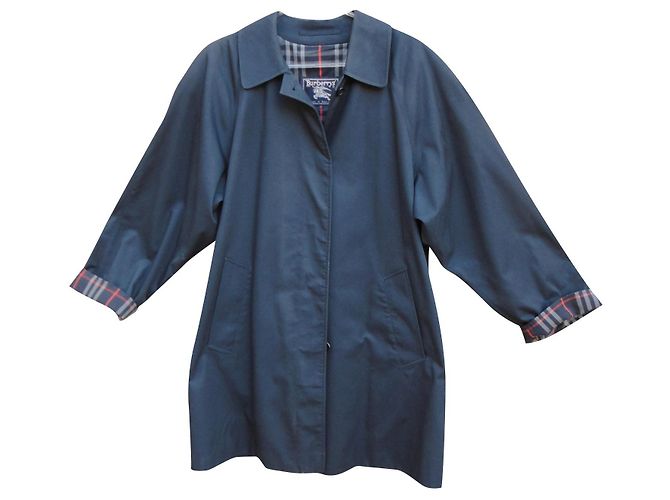 taglia Burberry impermeabile 42 Blu navy