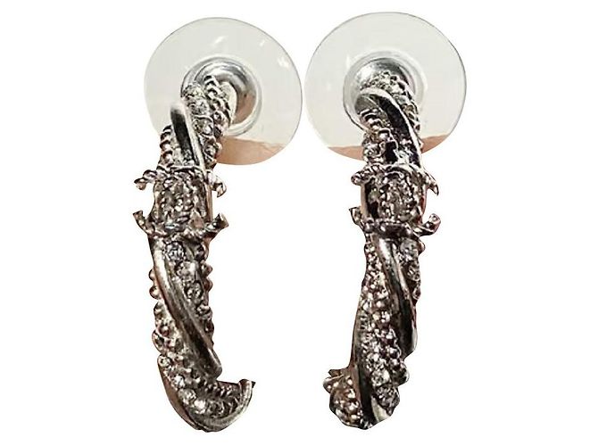 Orecchini Chanel CC Logo Cristalli Swarovski