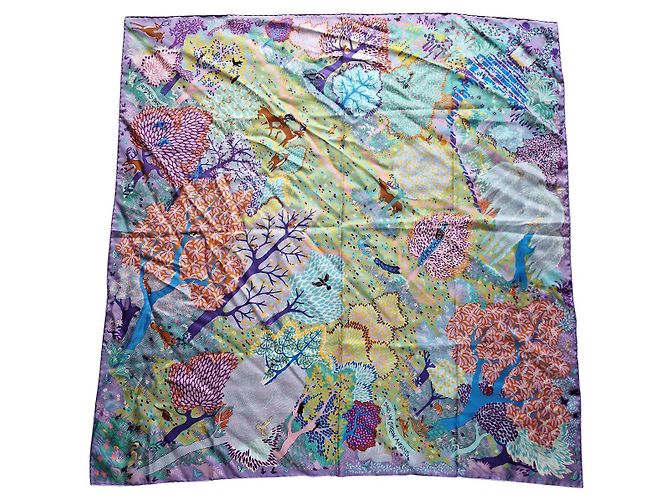 Autre Marque Pañuelo de seda Hermès In an English Garden 90 cm Multicolor