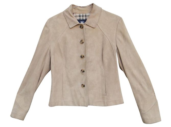 Burberry wildlederjacke größe 42 Beige