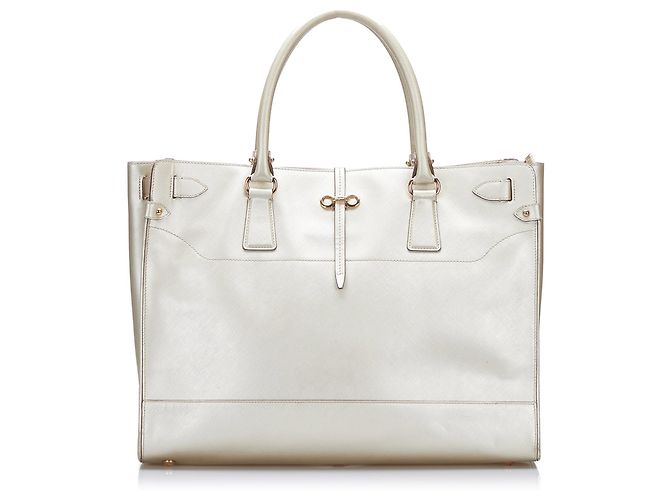 Salvatore Ferragamo Sac cabas Ferragamo Briana blanc