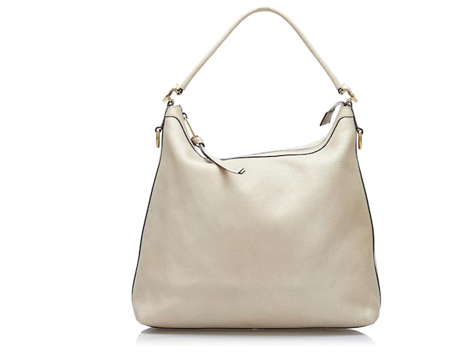 Gucci White Miss GG Leather Satchel Pony-style calfskin  ref.842274