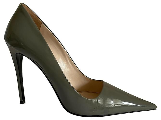 Prada Heels Dark grey Patent leather  ref.842828