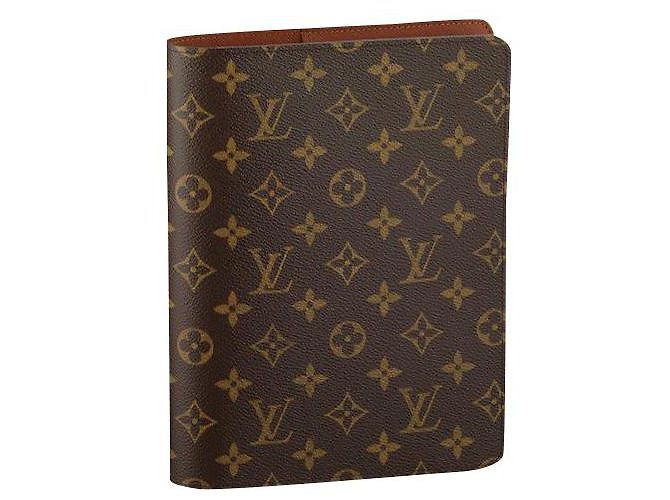 Louis Vuitton Monogram Desk Agenda Cover Brown