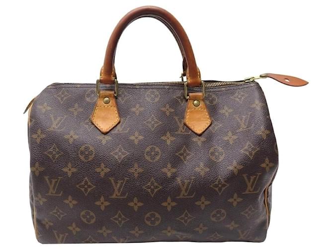 Louis Vuitton Speedy Handbag 30 IN MONOGRAM M CANVAS41108 CANVAS HANDBAG Brown Cloth  ref.843375