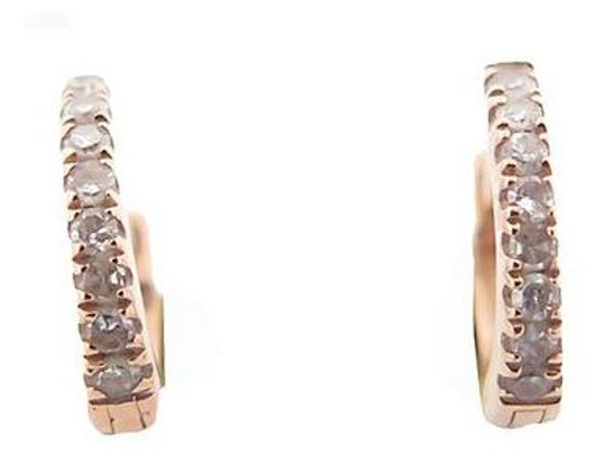 ORECCHINI VANRYCKE MINI CREOLE OFFICIAL ORO ROSA 18K e diamanti D'oro