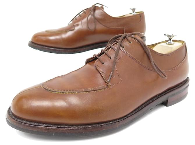 CHAUSSURES PARABOOT AVIGNON GRIFF I 10.5D 44.5 DERBY DEMI CHASSE CUIR SHOES Camel  ref.843449