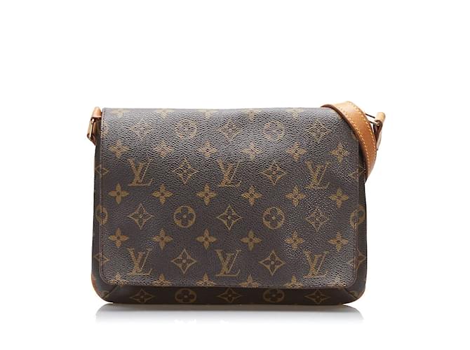 Louis Vuitton Monogram Musette Tango Short Strap M51257 Brown Cloth  ref.843459