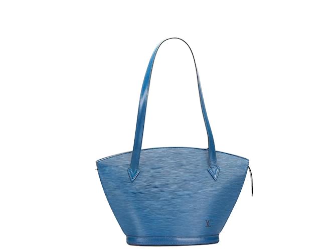 Louis Vuitton Toledo Blue EPI Leather Saint Jacques Bag