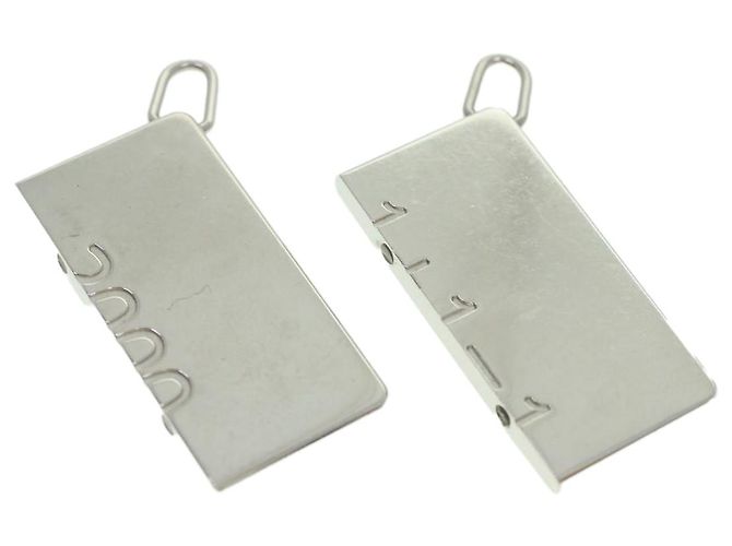 Hermès HERMES Collana Charm Metallo 2Imposta Silver Auth am3985 Argento