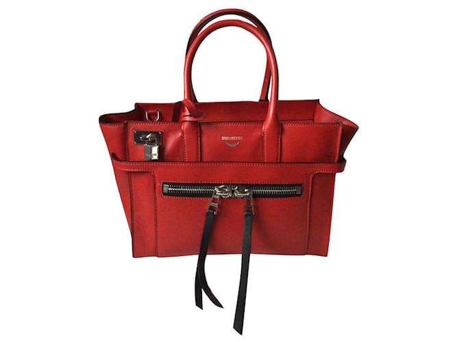 Zadig Voltaire Candide Cuir Rouge Joli Closet