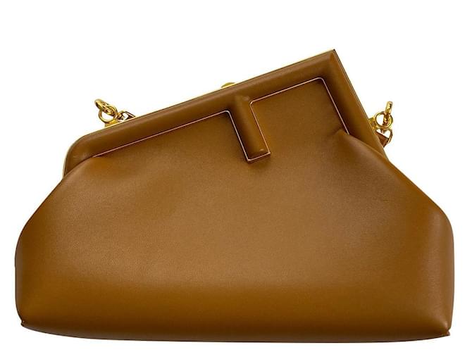 Fendi First Small - Brown leather bag