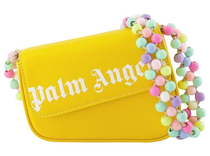 Beads Strap Crash Bag Pm Sac à main - Palm Angels - Jaune - Cuir