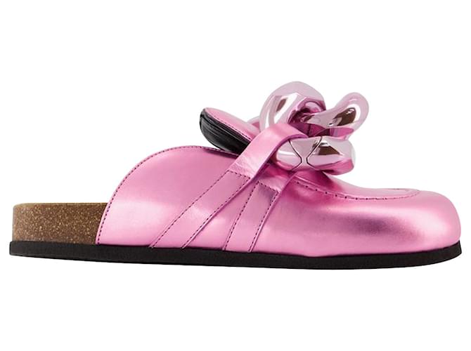 JW Anderson Chain Loafers - J.W. Anderson - Leather - Pink  ref.843720