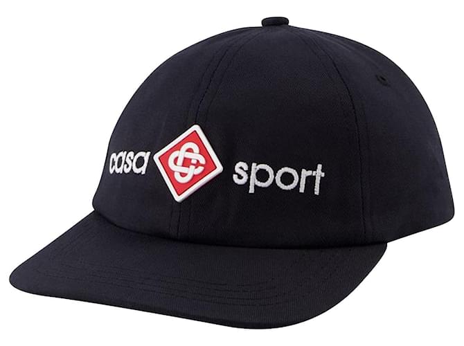 Cappello Casa Sport Logo Ricamato - Casablanca - Nero - Cotone  ref.843743