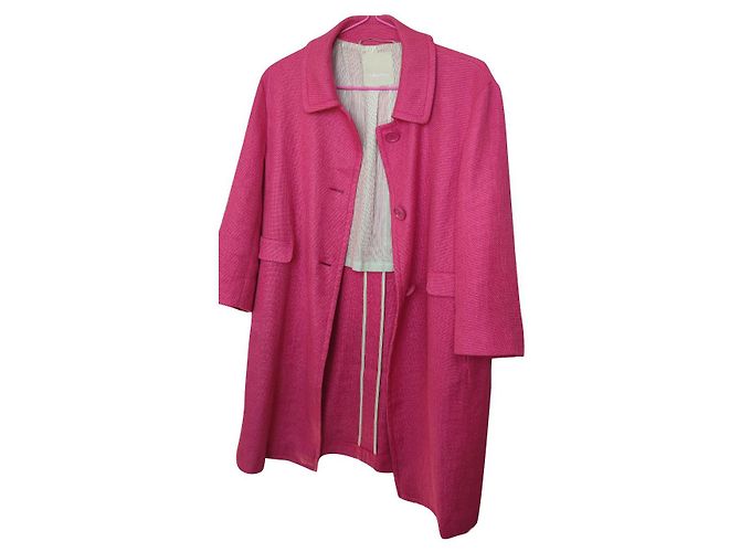 Autre Marque S'MAX MARA Abrigo de lino y algodón Fucsia