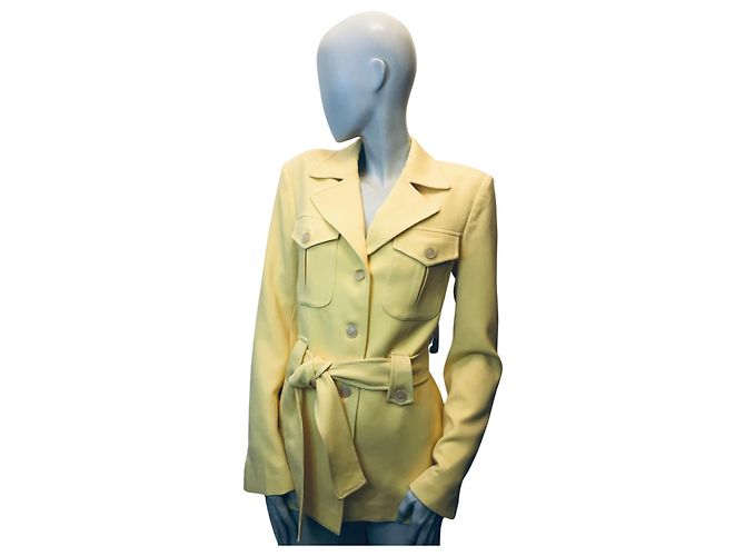Autre Marque Französische gelbe Safarijacke